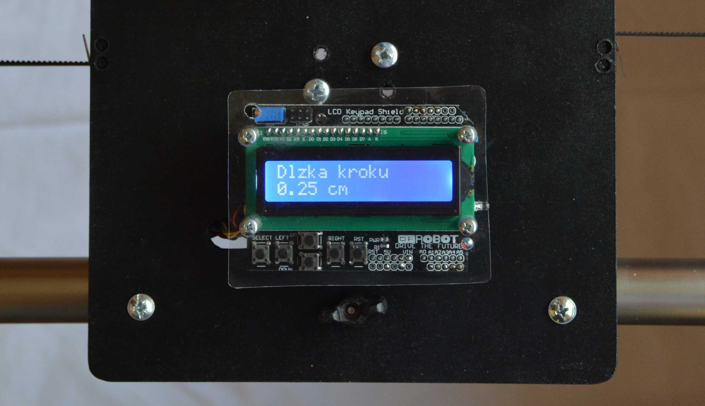 Motorized TimeLapse slider & dolly & rail, časozberné video a fotografia, DIY project based on Arduino display