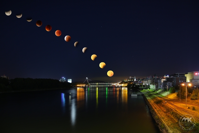 Total Lunar Eclipse over Bratislava