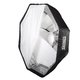 Skladací Beauty Dish BD.80 s difúznou vrstvou, strieborný