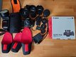 Canon M50, 4 x objektív, adaptér, blesk, príslušenstvo