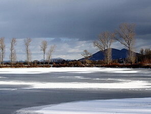zima na jazere