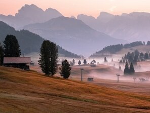 Svítání v Dolomitech