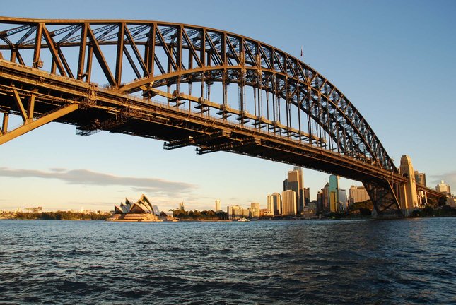 Zapad slnka nad Harbour Bridge
