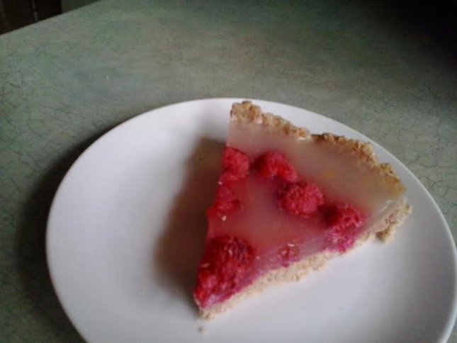 Ovseny kolač s malinami