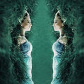 under water