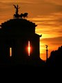 Pomník Viktora Emanuela II. pri západe slnka