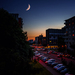 Moonrise in a concrete jungle
