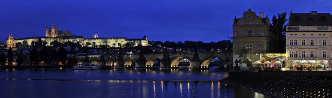 prague in blue