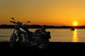 Chopper in the sunset