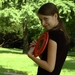Young girl with frisbee