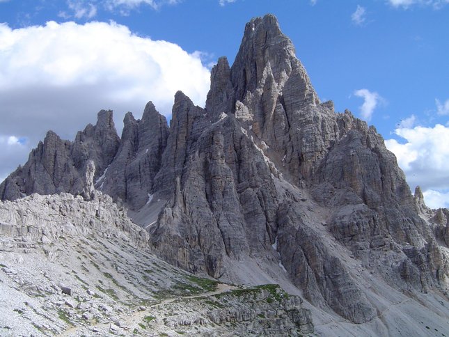 Monte Paterno,severozápadná sten