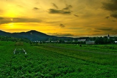 Pokojný večer na vŕšky padal...