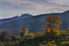 Západ na jazere Tajch v Novej Ba