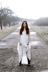 Misty red