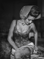 girl and flour