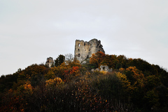 Detail hradu v jeseni