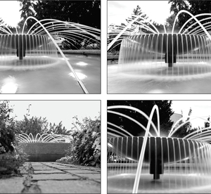 Fontána čiernobielo 2025