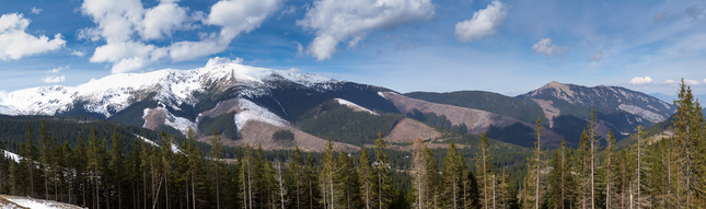 Pohľad z Chopku na Vysoké Tatry