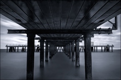 Under the pier...B&W