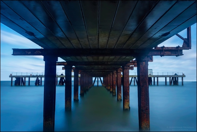 Under the pier...