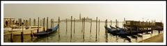 panorama view on jetty in Venice