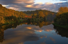 Západ slnka nad Berounkou