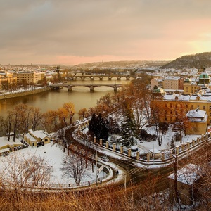 Zimné popoludnie nad Vltavou