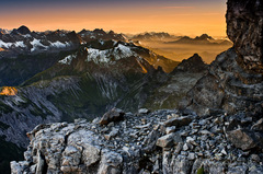 Západ slnka z Hochvogelu