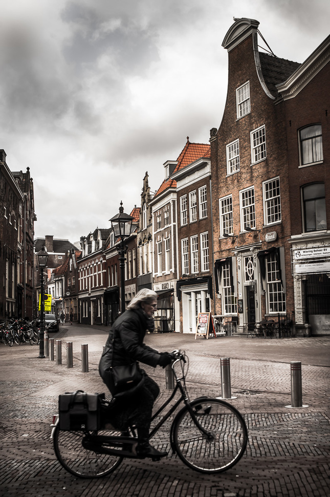 Haarlem a teta na bicykli