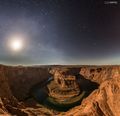 Horseshoe Bend v noci