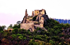 Zrucaniny hradu Durnstein.