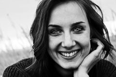 portrét b&w