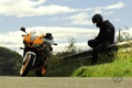 Honda CBR and rider