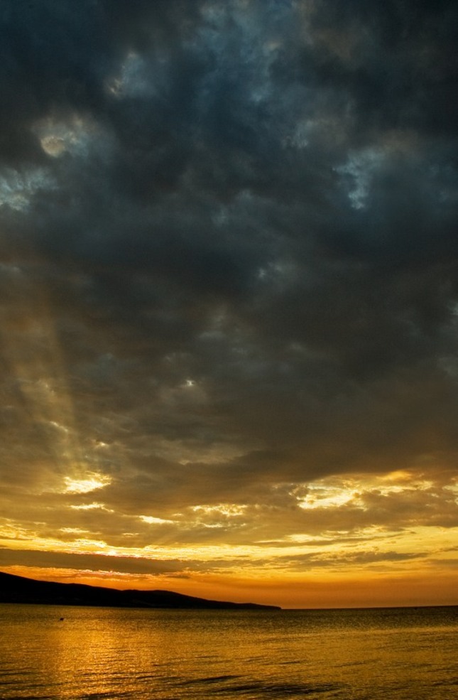 sunrise over sunny beach...