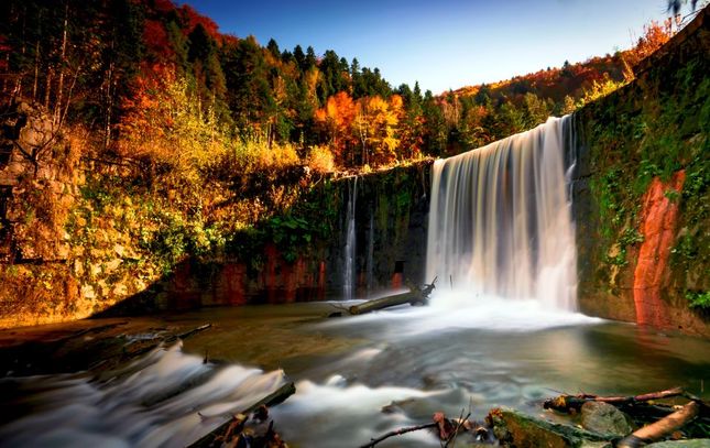 Autumn waterfall