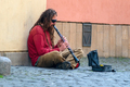 Pouličný hráč na klarinet