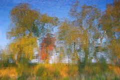 jesenná maľba na vode
