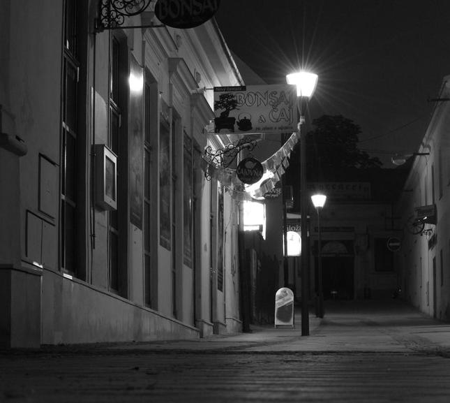 nocna ulicka v Nitre