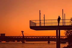 Sunset above the bridge