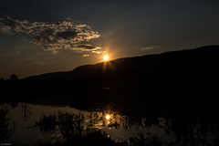 Slnko nad Turnianskym rybníkom