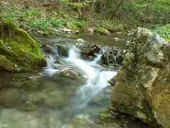 pod vodopádom v Háji