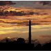 západ slnka nad továrňou.....