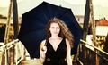 sunshine under umbrella