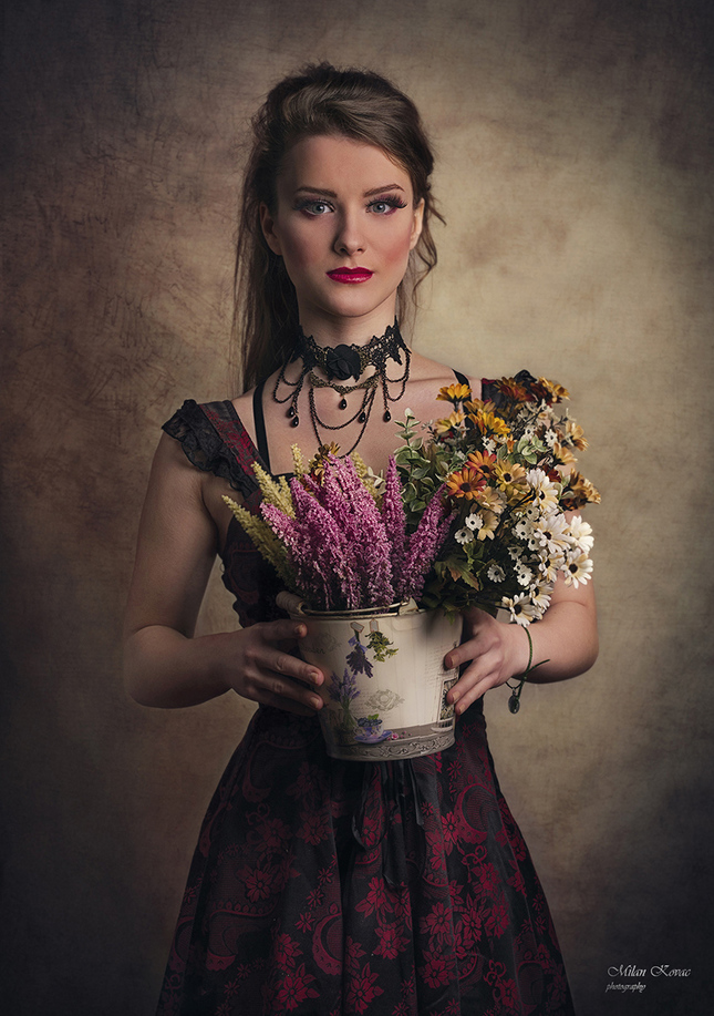 Dievča s kvetmi