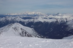 Alpy z vrcholu ľadovca