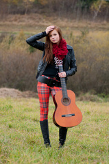 Girl with a guitar