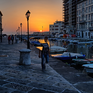 Trieste, Grande kanal pri západe