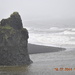 Islandská pláž v búrke