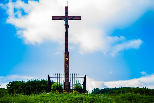 Cross on the top of the hill