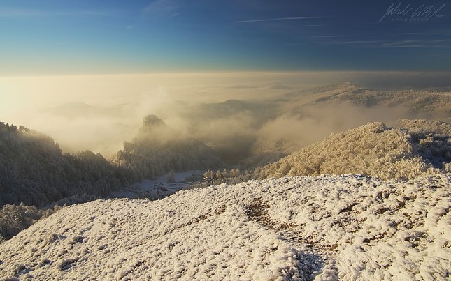 Zimný pohľad z Chmeľovej